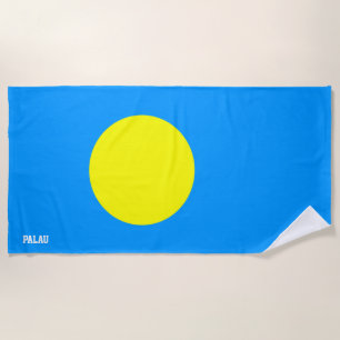 Serviette De Plage Drapeau Palaos Splendide patriotique