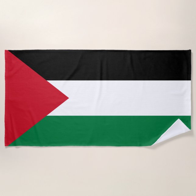 Serviette De Plage Drapeau palestinien (Palestine) (Devant)