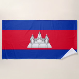 Serviette De Plage Drapeau patriotique cambodgien