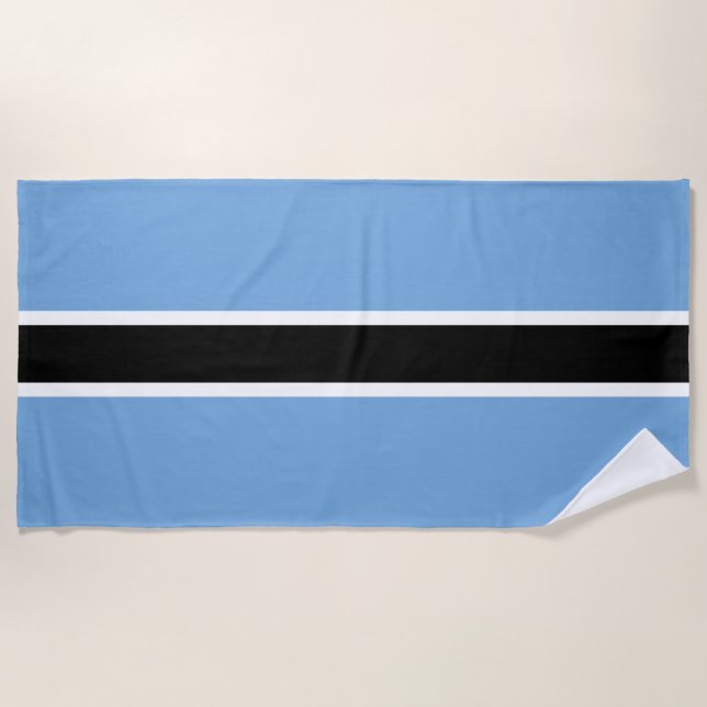 Serviette De Plage Drapeau patriotique du Botswana (Devant)