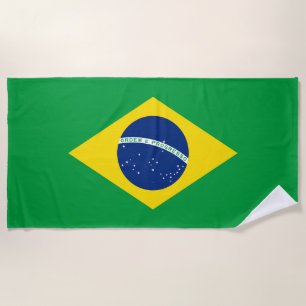 Serviette De Plage Drapeau patriotique du Brésil