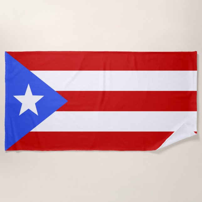 Serviette De Plage Drapeau Porto Rico (Devant)