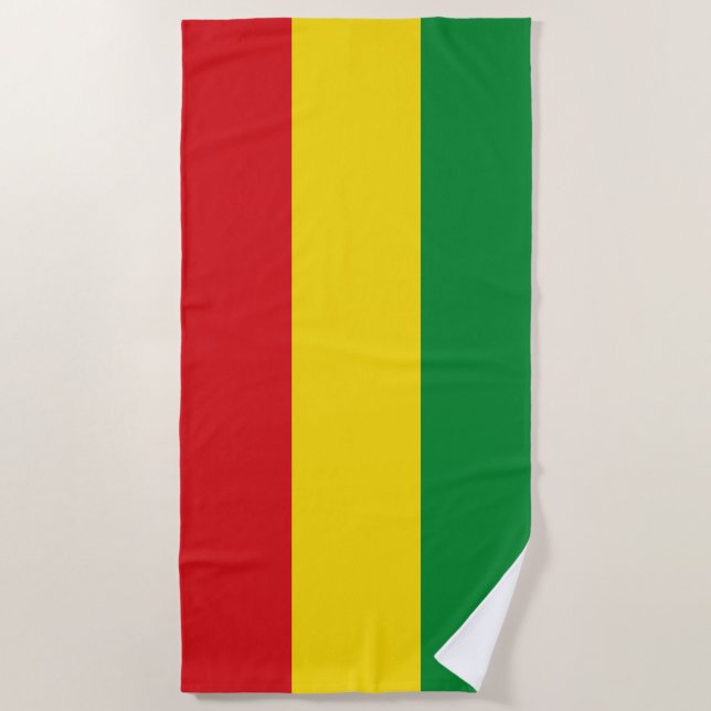 Serviette De Plage Drapeau rastafarien Rasta Ethiopie (Devant)