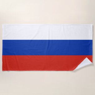 Serviette De Plage Drapeau Russie tricolore