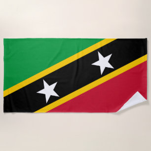 Serviette De Plage Drapeau Saint-Kitts-et-Nevis