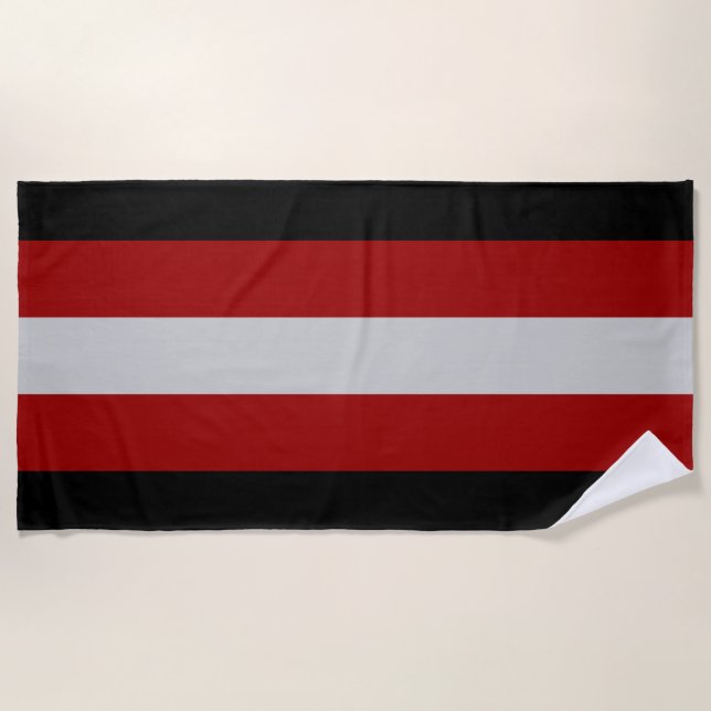 Serviette De Plage Drapeau satanique (Satanisme) (Devant)