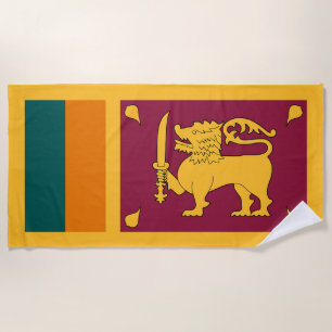 Serviette De Plage Drapeau Sri Lanka