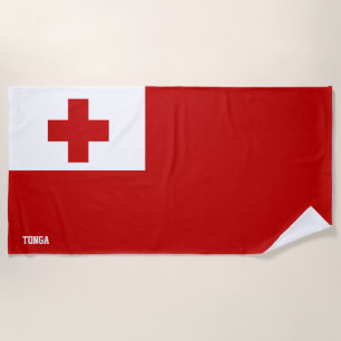 Serviette De Plage Drapeau Tonga Splendide patriotique