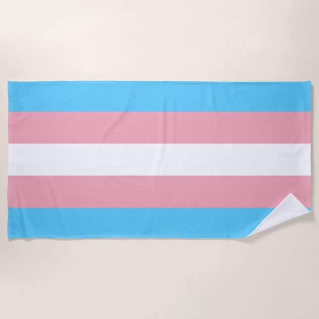 Serviette De Plage Drapeau Transgender Pride (Devant)