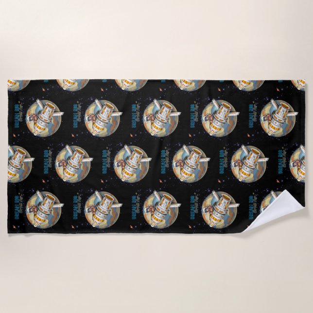 SERVIETTE DE PLAGE DREAM BIG ORBIT LOIN (Devant)