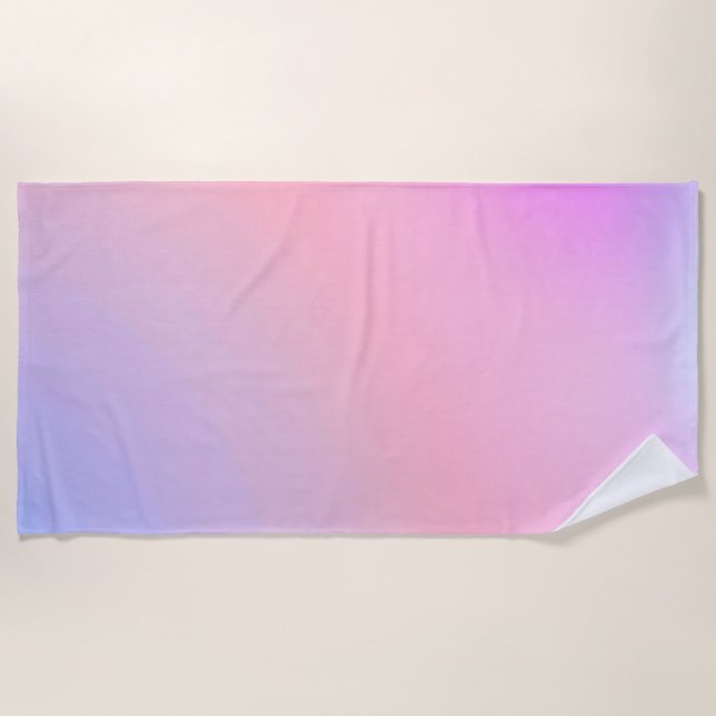 Serviette De Plage Dreamy Cotton Candy Pastel Gradient (Devant)