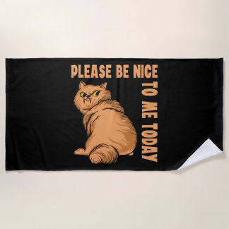 Serviette De Plage Drôle Cat Citation Tomcat belle conception