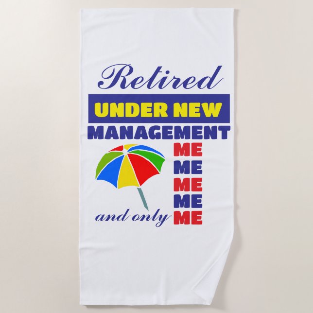 Serviette De Plage drôle de retraite au soleil (Devant)