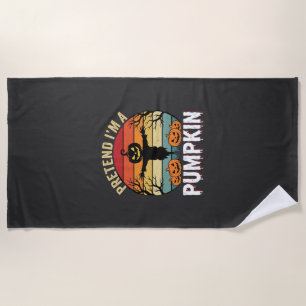 Serviette De Plage Drôle d'Halloween Prétendre que je suis une citrou