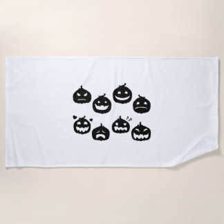 Serviette De Plage Drôle Halloween Citrouille Halloween fête Hallowee