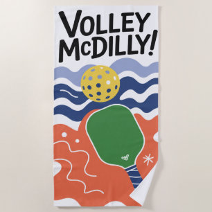 Serviette De Plage Drôle Pickleball VOLLEY McDILLY ! Palette