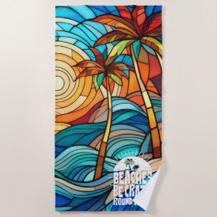 Serviette De Plage Drôle plage de citation être fou