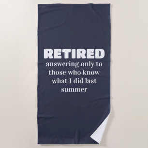 Serviette De Plage Drôle retraite d'été secrète