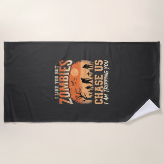 Serviette De Plage Drôles de zombies Halloween nous poursuivent Desig