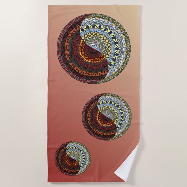 Serviette de plage du Ciel et de l'Enfer (Devant)