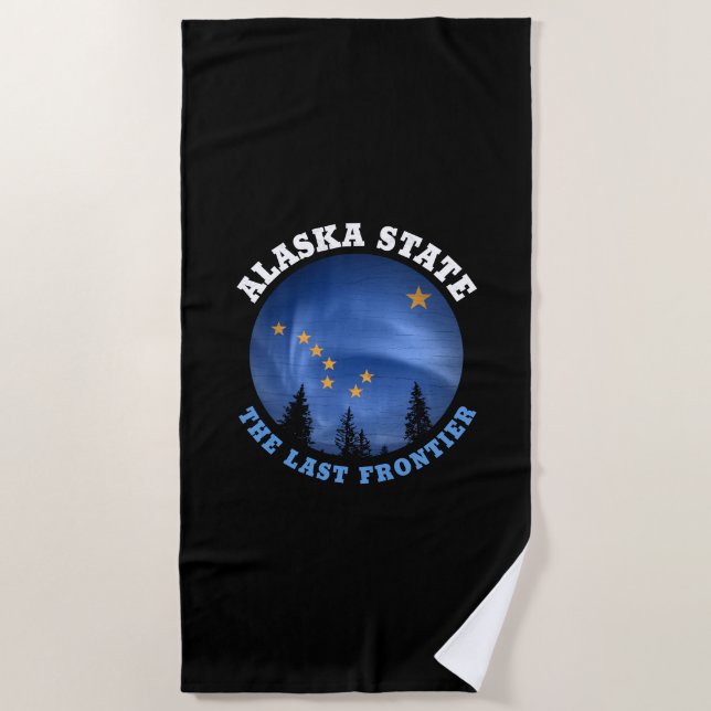 SERVIETTE DE PLAGE DU DRAPEAU DE L'ÉTAT D'ALASKA (Devant)