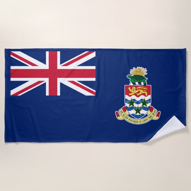 Serviette de plage du drapeau des îles Caïmans (Devant)