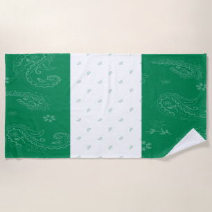 Serviette de plage du drapeau nigérian