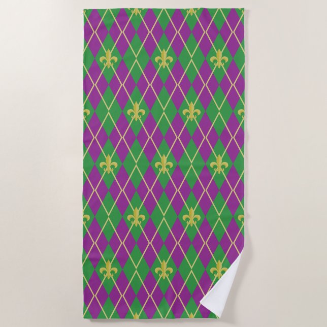 Serviette de plage du Jacquard de Carnaval (Devant)