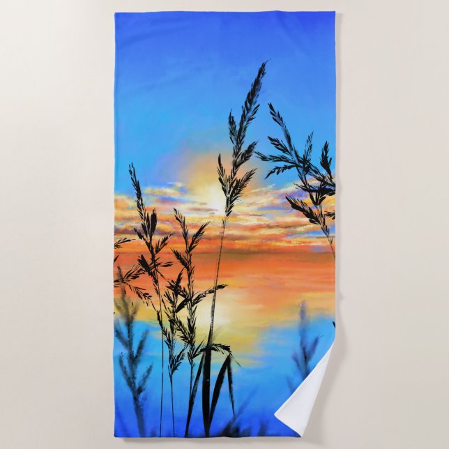 Serviette de plage du lac Sunset (Devant)
