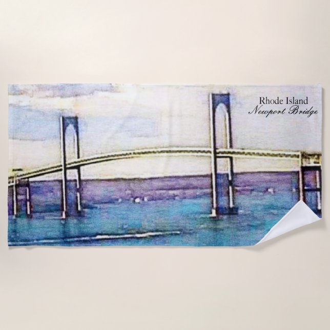 Serviette de plage du pont RI de Newport (Devant)