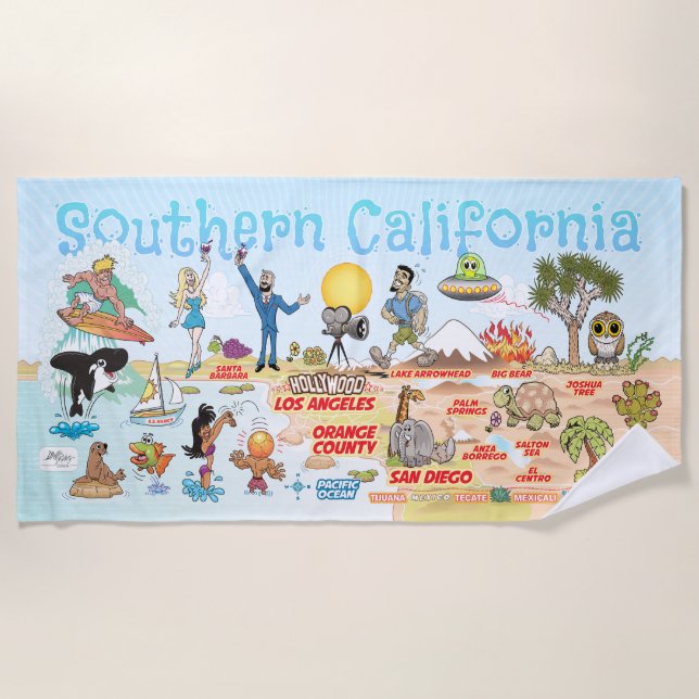 Serviette de plage du sud de la Californie (Devant)