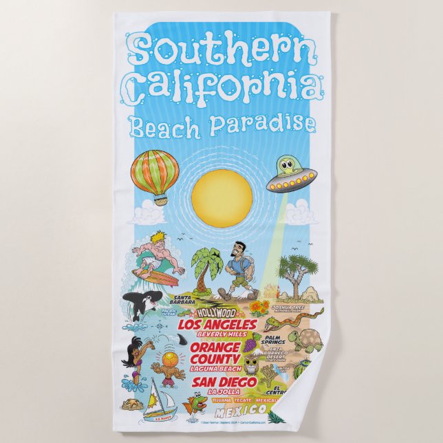 Serviette de plage du sud de la Californie (Devant)