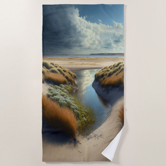 Serviette De Plage Dunes côtières néerlandaises (Devant)