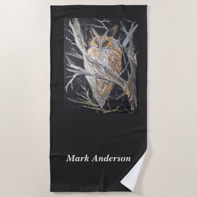 Serviette De Plage Eared owed votre nom Beach Towel (Devant)