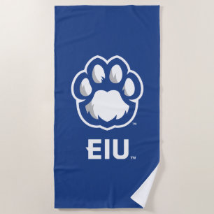Serviette De Plage Eastern Illinois Panthers Empreinte de patte & EIU