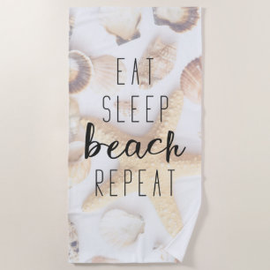 Serviette De Plage Eat Sleep Beach Repeat