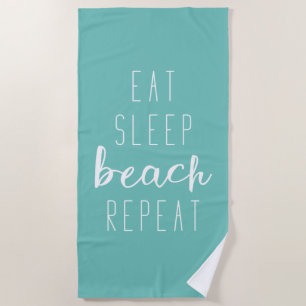 Serviette De Plage Eat Sleep Beach Repeat