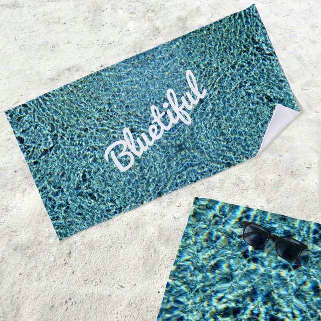 Serviette De Plage Eau Bleue Étincelante (Créateur téléchargé)