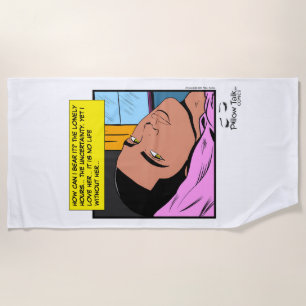 Serviette De Plage Échos Romantiques Romance de Coeurs Solitaires Ban