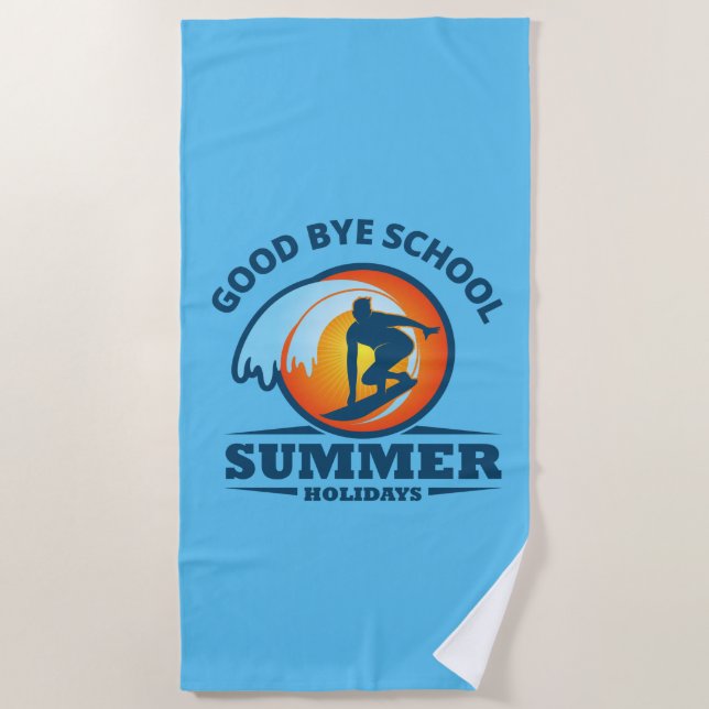 Serviette De Plage École Hello Summer Beach (Devant)
