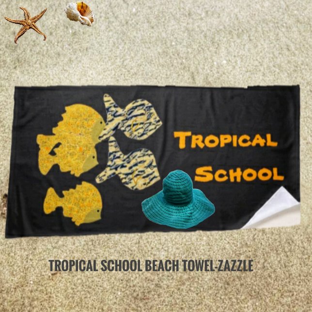 Serviette De Plage École tropicale (Créateur téléchargé)