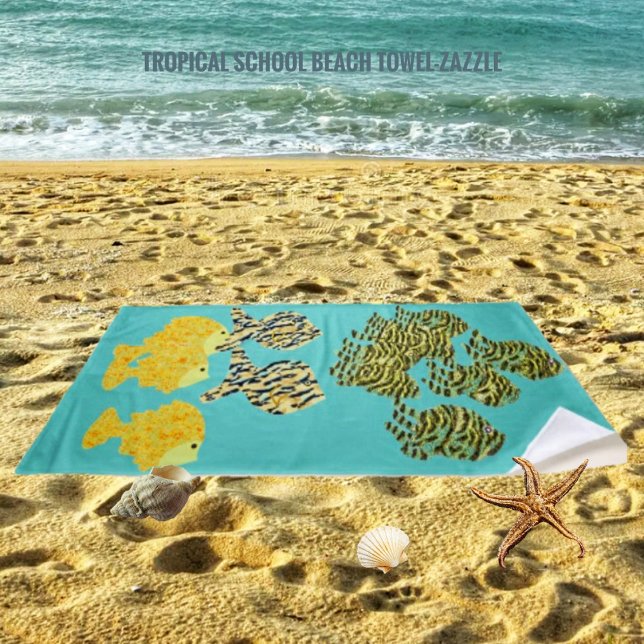 Serviette De Plage École tropicale (Créateur téléchargé)