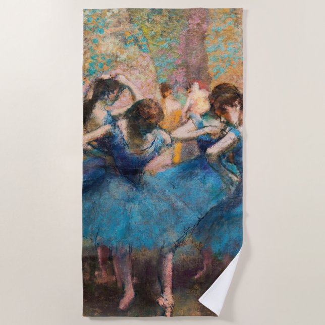 Serviette De Plage Edgar Degas - Danseuses en bleu (Devant)