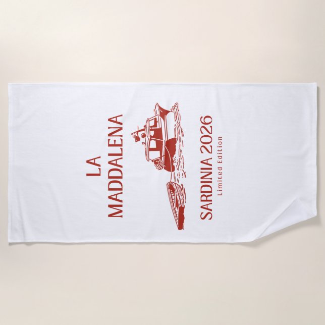 Serviette de plage édition limitée La Maddalena 20 (Devant)