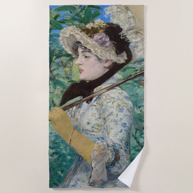 Serviette De Plage Edouard Manet - Jeanne / Printemps (Devant)
