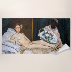 Serviette De Plage Edouard Manet - Olympia
