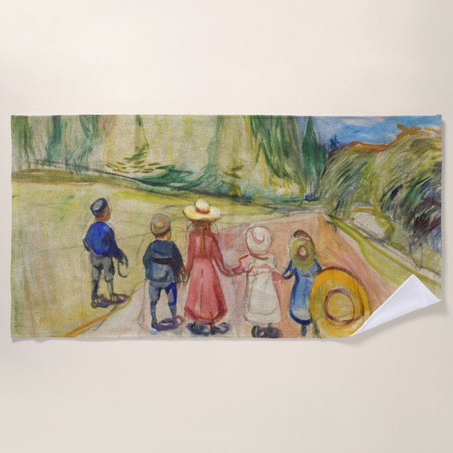 Serviette De Plage Edvard Munch - La forêt Fairytale (Devant)