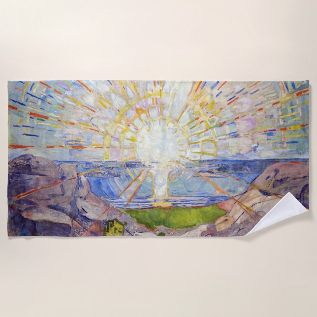 Serviette De Plage Edvard Munch - Le Soleil 1911 (Devant)
