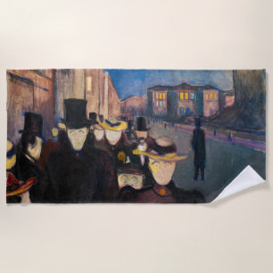 Serviette De Plage Edvard Munch - Soirée sur Karl Johan Street