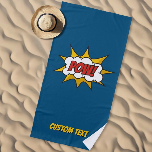 Serviette De Plage Effet audio comique Pow (Créateur téléchargé)